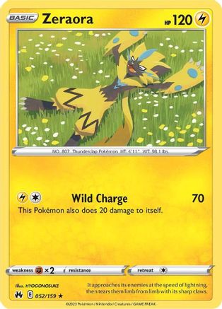 Zeraora (052/159) [SWSH Crown Zenith] Reverse Holofoil - Rare