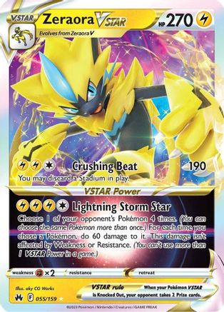 Zeraora VSTAR (055/159) [SWSH Crown Zenith] Holofoil - Ultra Rare