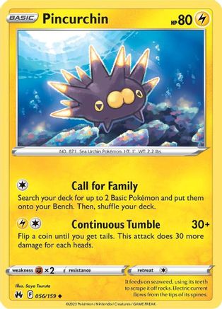 Pincurchin (056/159) [SWSH Crown Zenith] Reverse Holofoil - Uncommon