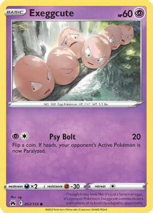Exeggcute (057/159) [SWSH Crown Zenith] Reverse Holofoil - Common