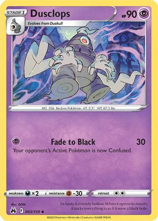 Dusclops (063/159) [SWSH Crown Zenith] Reverse Holofoil - Uncommon