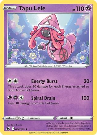 Tapu Lele (064/159) [SWSH Crown Zenith] Holofoil - Holo Rare