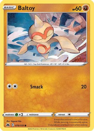 Baltoy (070/159) [SWSH Crown Zenith] Reverse Holofoil - Common