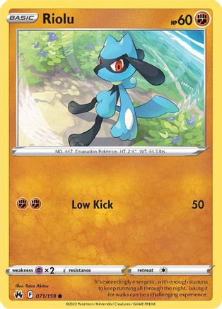 Riolu (071/159) [SWSH Crown Zenith] - Common