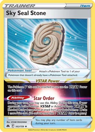 Sky Seal Stone (143/159) [SWSH Crown Zenith] Holofoil - Holo Rare