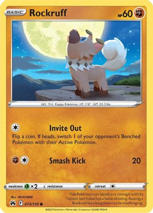 Rockruff (073/159) [SWSH Crown Zenith] - Common