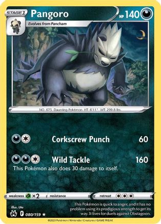 Pangoro (080/159) [SWSH Crown Zenith] - Rare