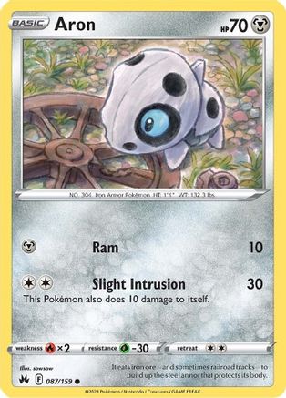Aron (087/159) [SWSH Crown Zenith] Reverse Holofoil - Common
