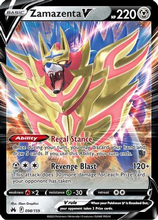 Zamazenta V (098/159) [SWSH Crown Zenith] Holofoil - Ultra Rare