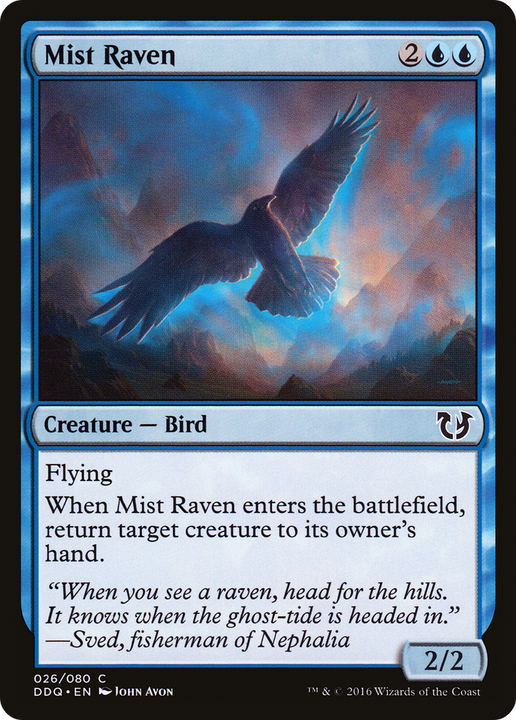 Mist Raven (DDQ-026) [Duel Decks: Blessed vs. Cursed]