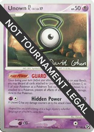 Unown [G] - 2009 (David Cohen) (057) [World Championship Decks] - Uncommon