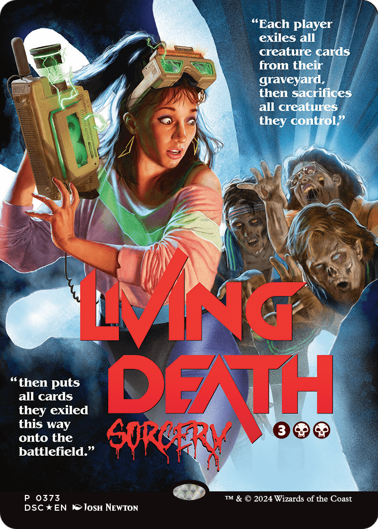 Living Death (Showcase) (DSC-373) (Borderless) [Duskmourn: House of Horror Commander] Foil