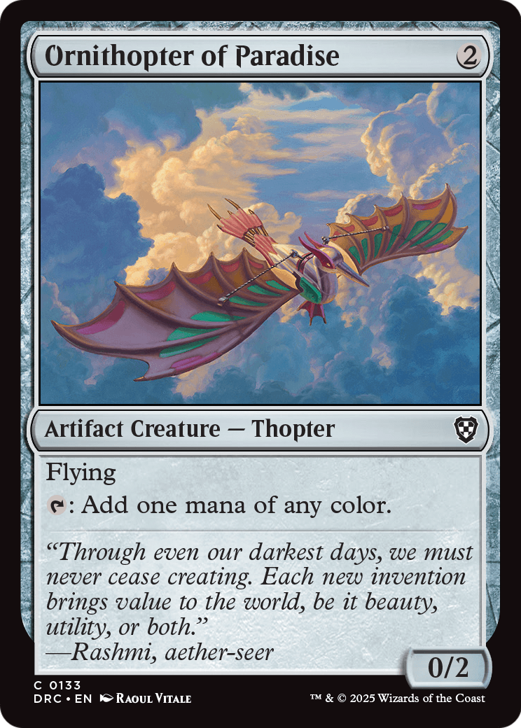 Ornithopter of Paradise (DRC-133) [Commander: Aetherdrift]