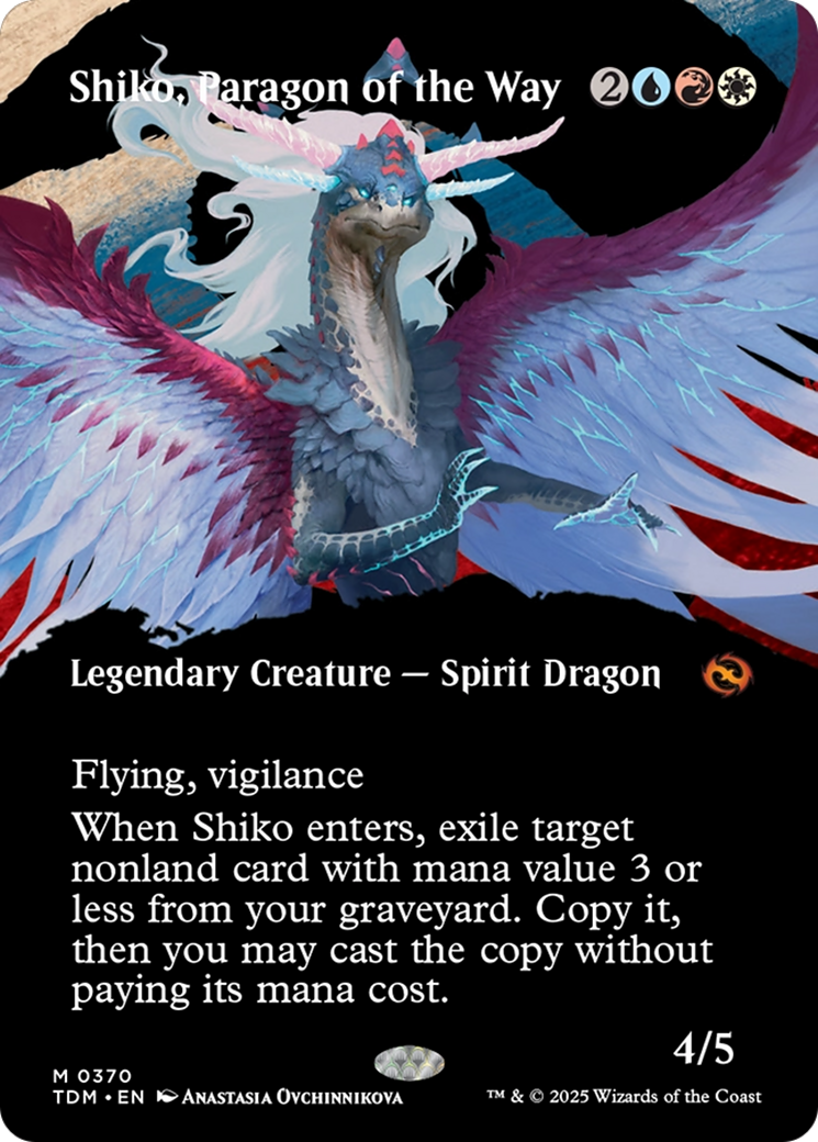 Shiko, Paragon of the Way (Borderless) (TDM-370) (Showcase) [Tarkir: Dragonstorm]