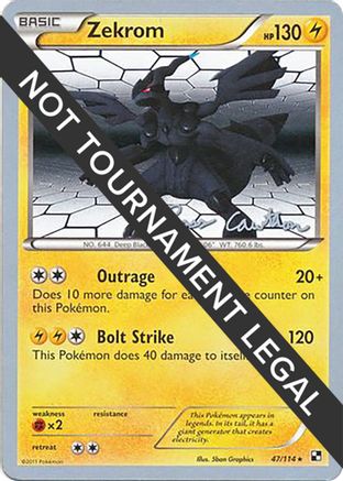 Zekrom - 2011 (Ross Cawthon) (047) [World Championship Decks] - Holo Rare