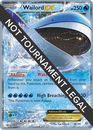 Wailord EX - 2015 (Jacob Van Wagner) (038) [World Championship Decks] - Ultra Rare