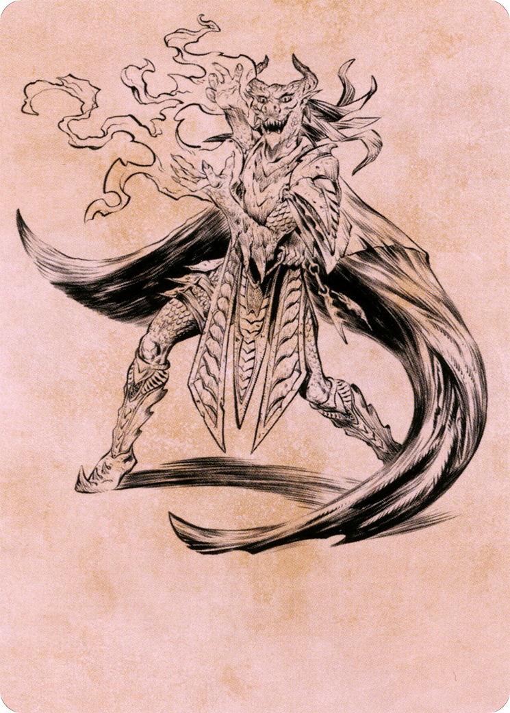 Livaan, Cultist of Tiamat // Livaan, Cultist of Tiamat (ACLB-055) (Borderless) [Battle for Baldur's Gate Art Series] Foil