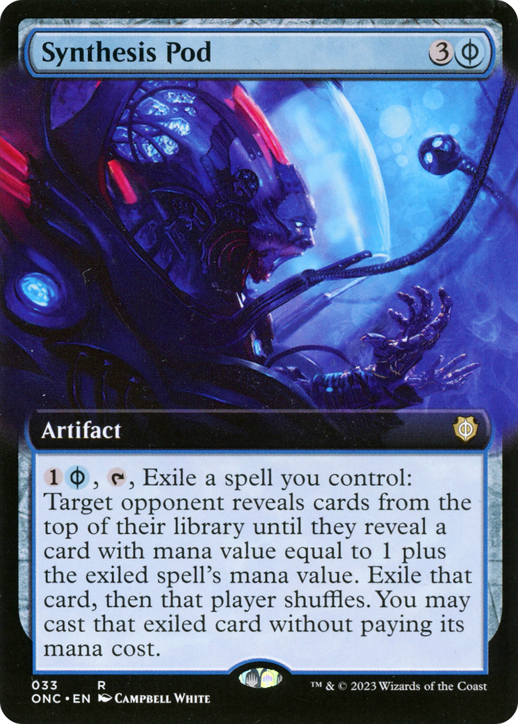 Synthesis Pod (Extended Art) (ONC-033) [Phyrexia: All Will Be One Commander] Foil