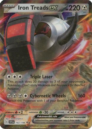 Iron Treads ex (143/198) [SV01 Scarlet & Violet Base Set] Holofoil - Double Rare