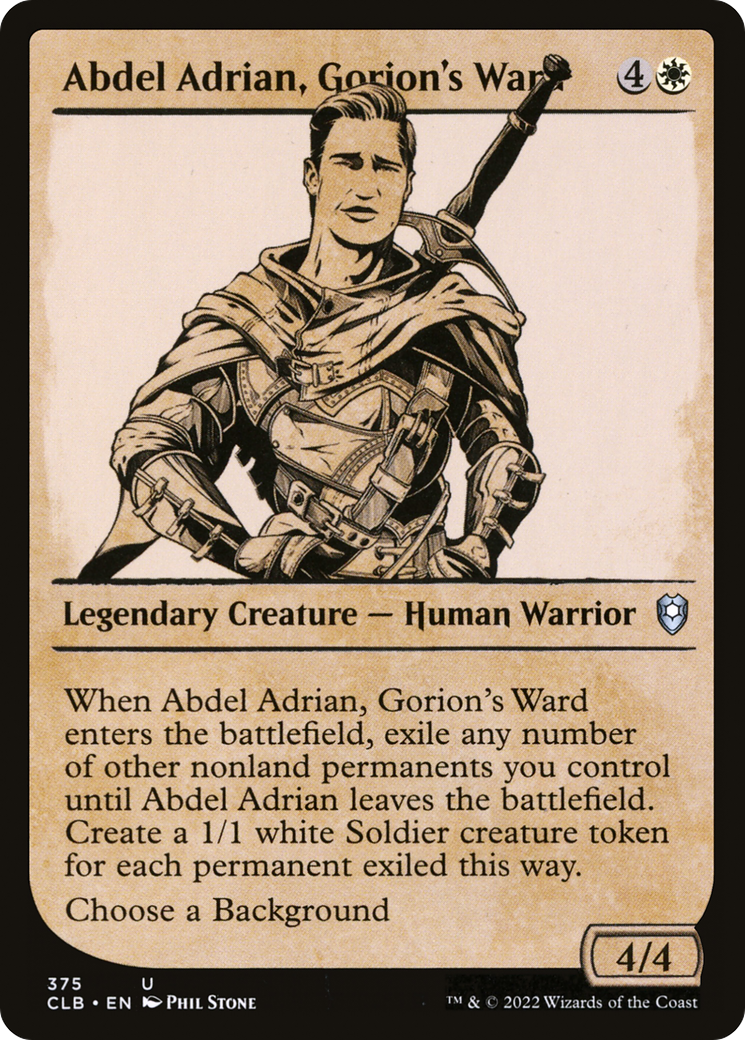 Abdel Adrian, Gorion's Ward (Showcase) (CLB-375) [Commander Legends: Battle for Baldur's Gate] Foil