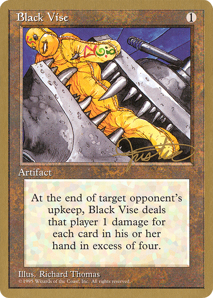 Black Vise - 1996 Mark Justice (4ED) [Pro Tour Collector Set]