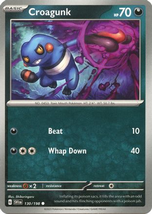 Croagunk (130) [SV01 Scarlet & Violet Base Set] Reverse Holofoil - Common