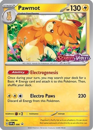 Pawmot (Prerelease) (006) [SV Scarlet & Violet Promo Cards] Holofoil - Promo