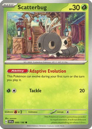 Scatterbug (008) [SV01 Scarlet & Violet Base Set] Reverse Holofoil - Common