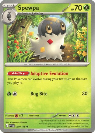 Spewpa (009) [SV01 Scarlet & Violet Base Set] Reverse Holofoil - Common