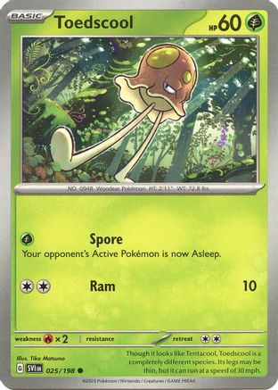 Toedscool (025/198) [SV01 Scarlet & Violet Base Set] Reverse Holofoil - Common