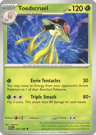 Toedscruel (026) [SV01 Scarlet & Violet Base Set] Reverse Holofoil - Uncommon
