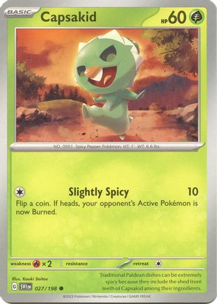 Capsakid (027/198) [SV01 Scarlet & Violet Base Set] Reverse Holofoil - Common