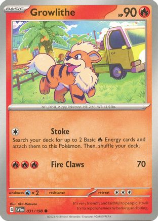 Growlithe (031/198) [SV01 Scarlet & Violet Base Set] Reverse Holofoil - Common