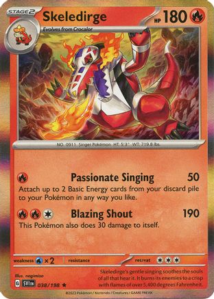 Skeledirge (038) [SV01 Scarlet & Violet Base Set] Reverse Holofoil - Rare