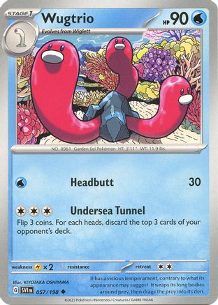 Wugtrio (057) [SV01 Scarlet & Violet Base Set] Reverse Holofoil - Uncommon