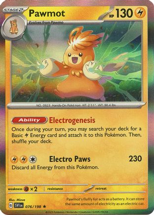 Pawmot (076/198) [SV01 Scarlet & Violet Base Set] Reverse Holofoil - Rare