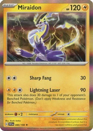 Miraidon (080) [SV01 Scarlet & Violet Base Set] Reverse Holofoil - Rare