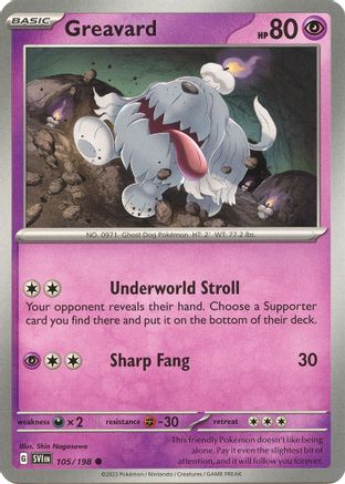 Greavard (105/198) [SV01 Scarlet & Violet Base Set] - Common