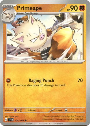 Primeape (108) [SV01 Scarlet & Violet Base Set] - Common