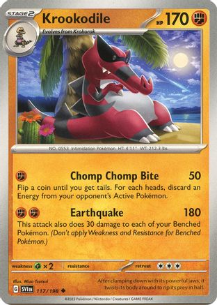Krookodile (117) [SV01 Scarlet & Violet Base Set] Reverse Holofoil - Uncommon