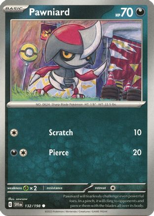 Pawniard (132) [SV01 Scarlet & Violet Base Set] Reverse Holofoil - Common