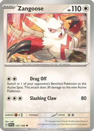 Zangoose (147/198) [SV01 Scarlet & Violet Base Set] Reverse Holofoil - Uncommon