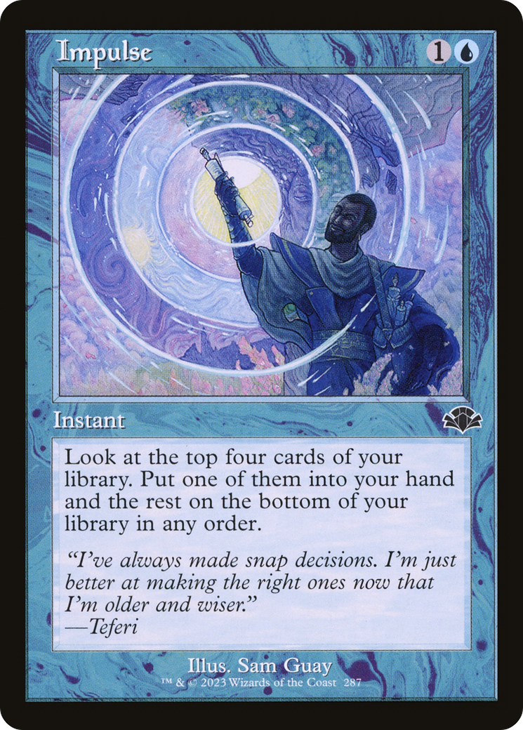 Impulse (Retro Frame) (DMR-287) [Dominaria Remastered] Foil