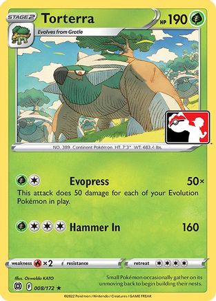 Torterra (8/172) [Prize Pack Series Cards] - Rare