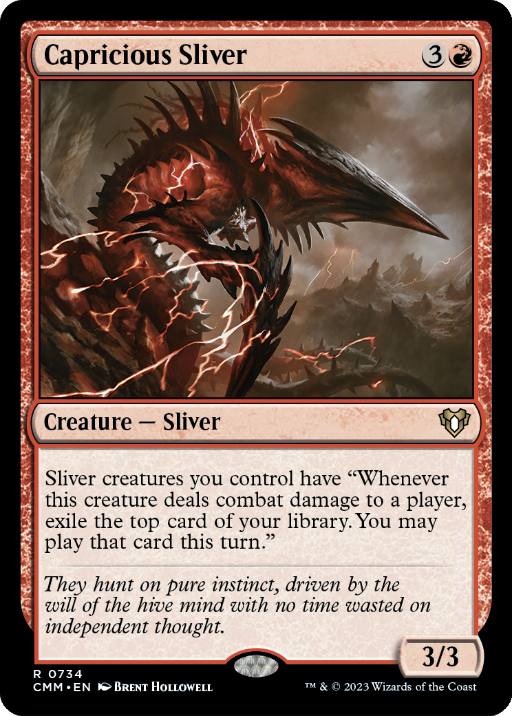 Capricious Sliver (CMM-734) [Commander Masters]