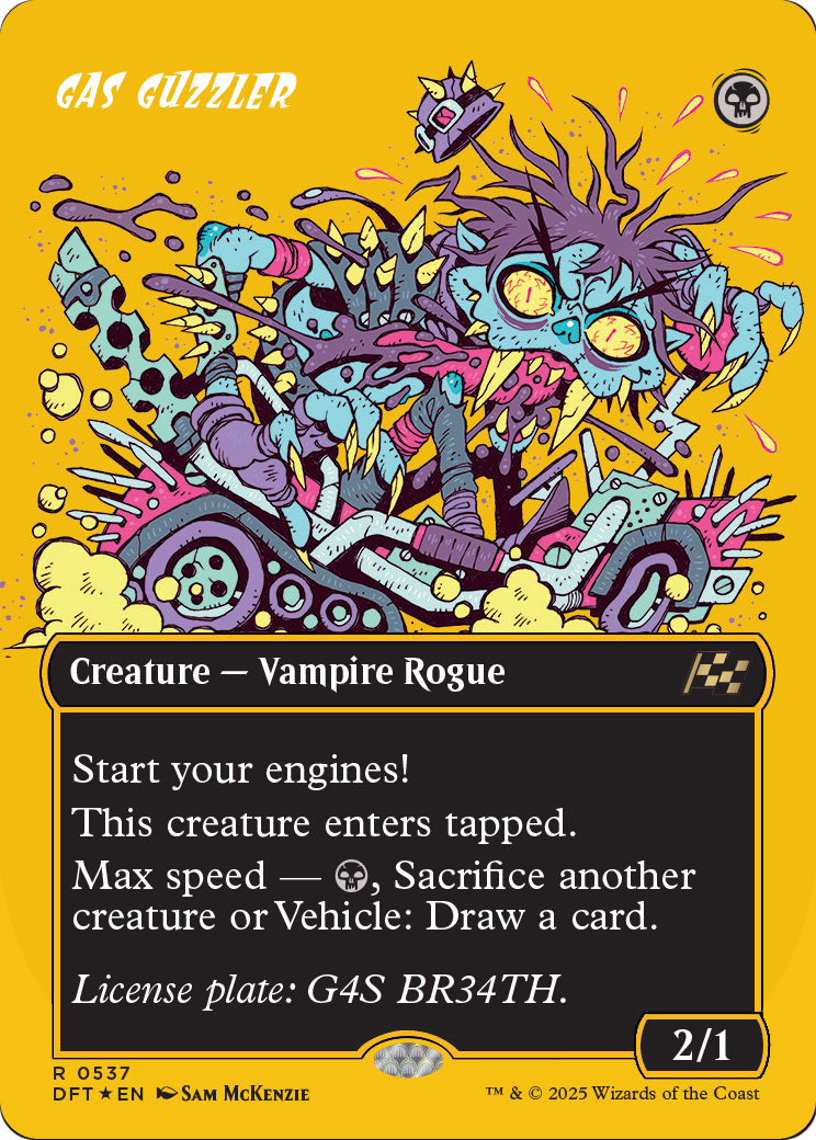 Gas Guzzler (Borderless) (First-Place Foil) (DFT-537) [Aetherdrift] Foil