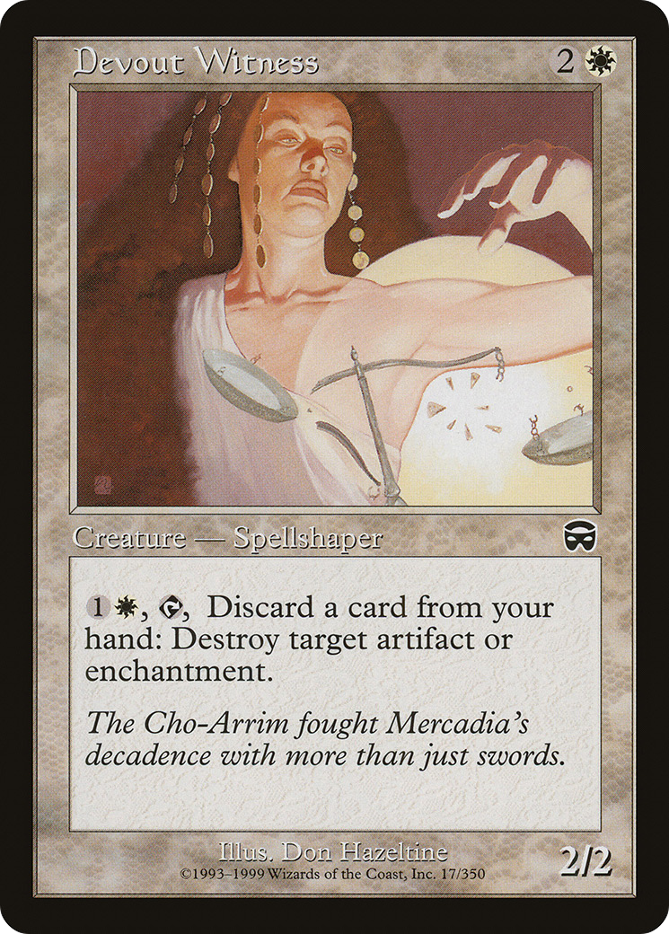 Devout Witness (MMQ-017) [Mercadian Masques] Foil