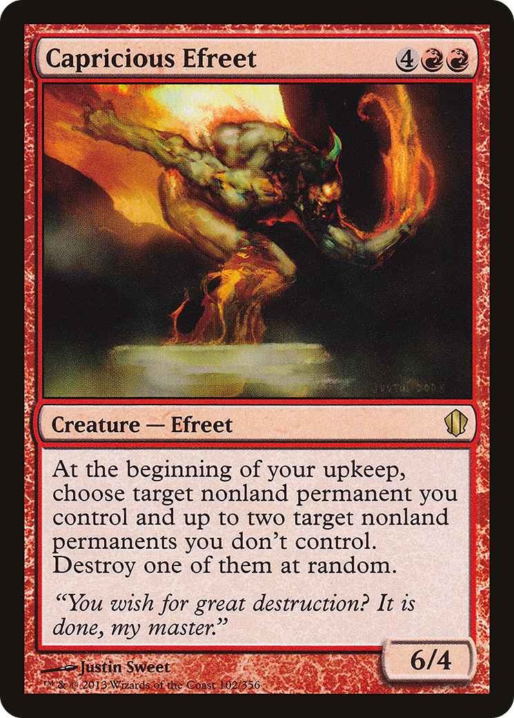 Capricious Efreet (C13-102) [Commander 2013]