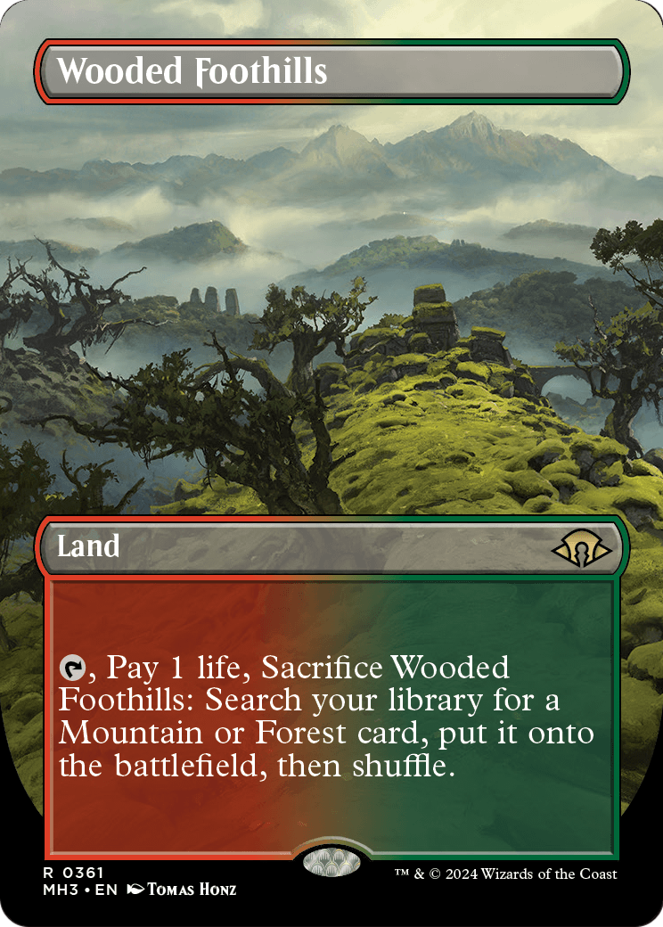 Wooded Foothills (Borderless) (MH3-361) [Modern Horizons 3]
