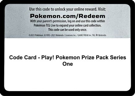 Code Card - Play! Pokemon Prize Pack Series One [Prize Pack Series Cards] - Code Card